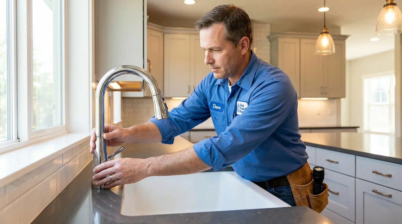 Kitchen faucet installation by Johns Plumbing LLC in San Miguel