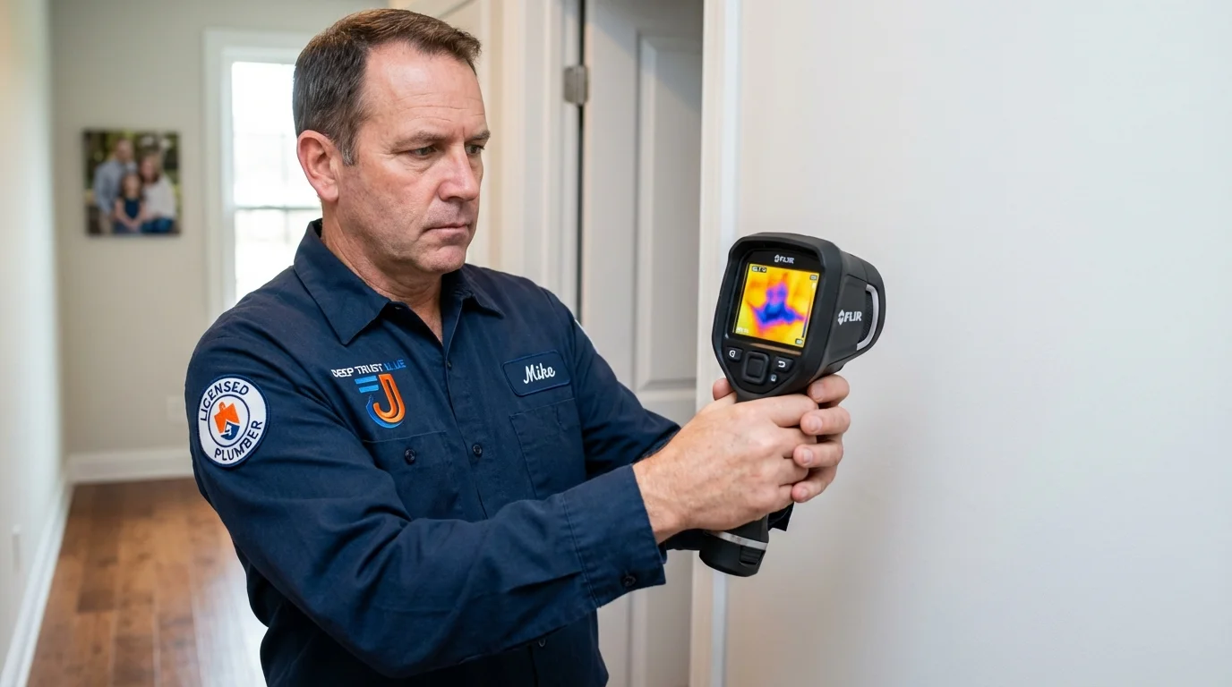 Thermal imaging leak detection by Johns Plumbing LLC in San Miguel